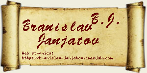 Branislav Janjatov vizit kartica